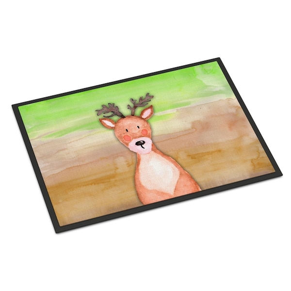 Carolines Treasures 18 x 27 in. Deer Watercolor Indoor or Outdoor Mat BB7435MAT - main